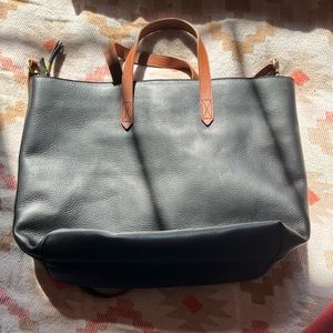 Madewell black and brown bag real leather